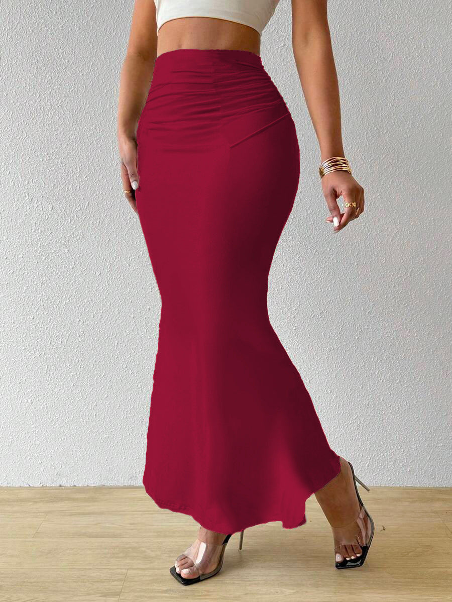 The Mermaid Plissé Knit Skirt