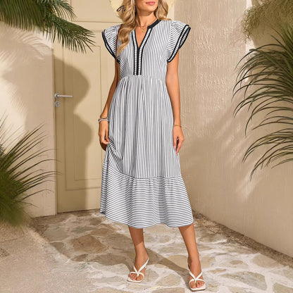The Florentine Flutter-Sleeve Dress