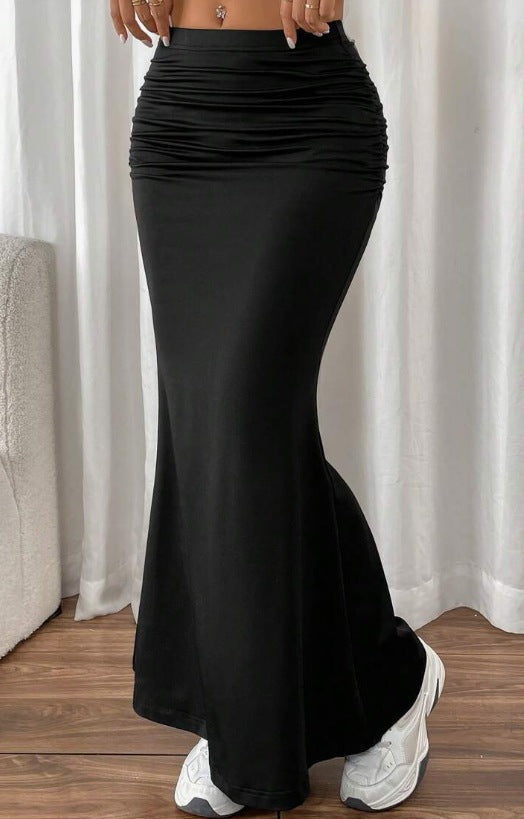 The Mermaid Plissé Knit Skirt