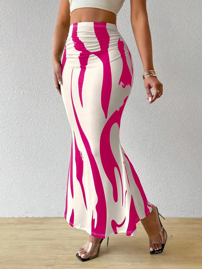 The Mermaid Plissé Knit Skirt