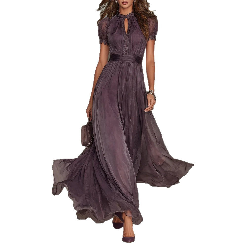 The Elysée Ruffle-Hem Flared Dress