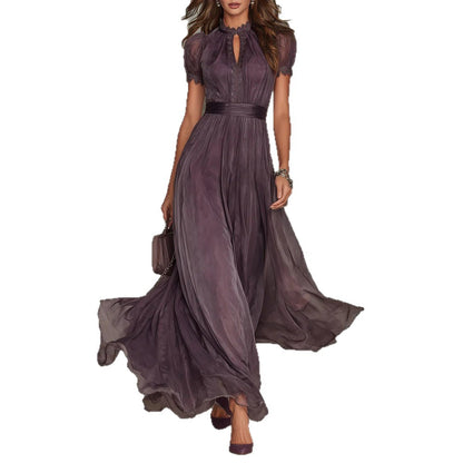 The Elysée Ruffle-Hem Flared Dress