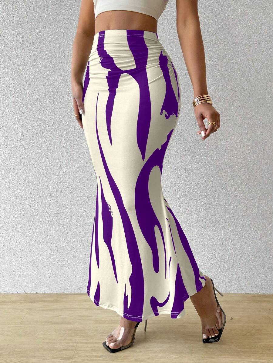 The Mermaid Plissé Knit Skirt