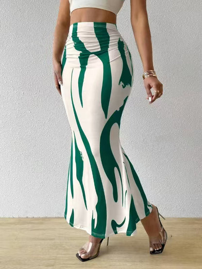 The Mermaid Plissé Knit Skirt