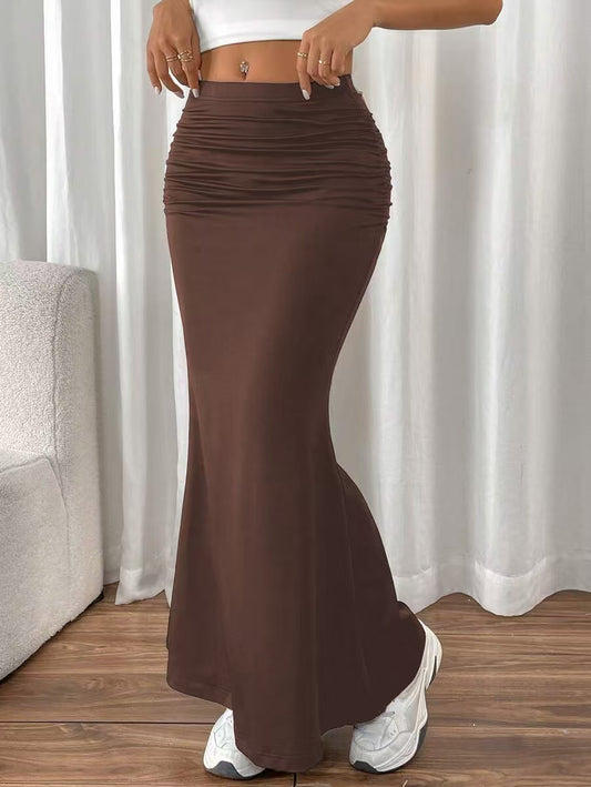 The Mermaid Plissé Knit Skirt