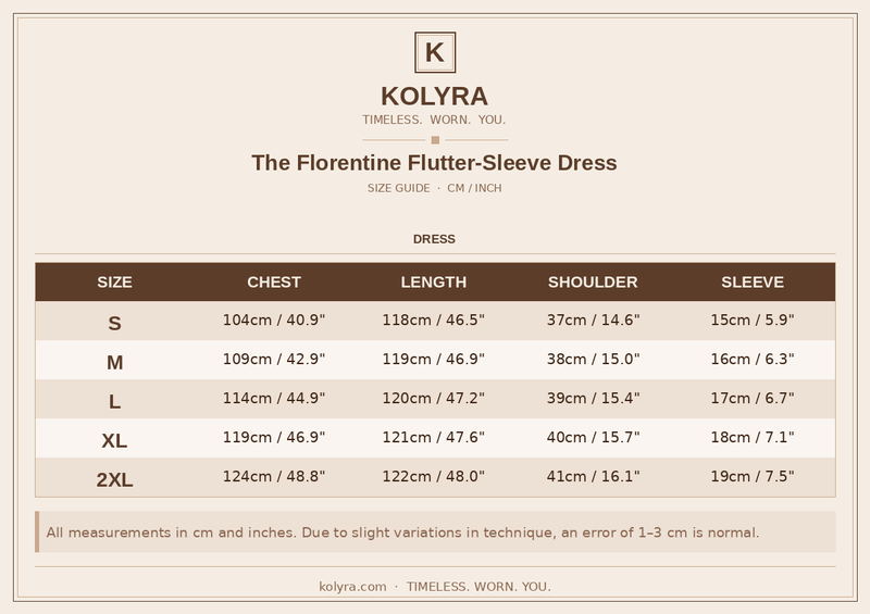 The Florentine Flutter-Sleeve Dress