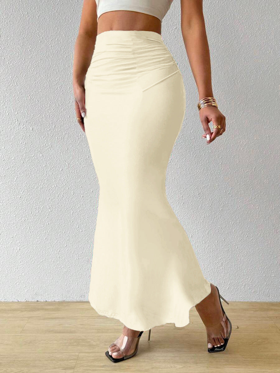 The Mermaid Plissé Knit Skirt