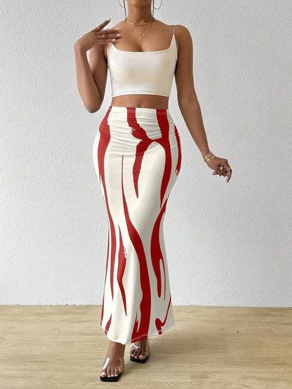 The Mermaid Plissé Knit Skirt