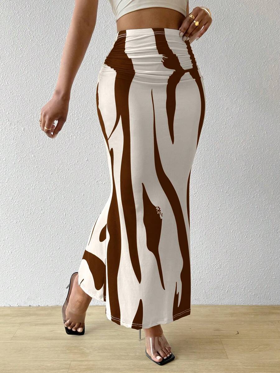 The Mermaid Plissé Knit Skirt