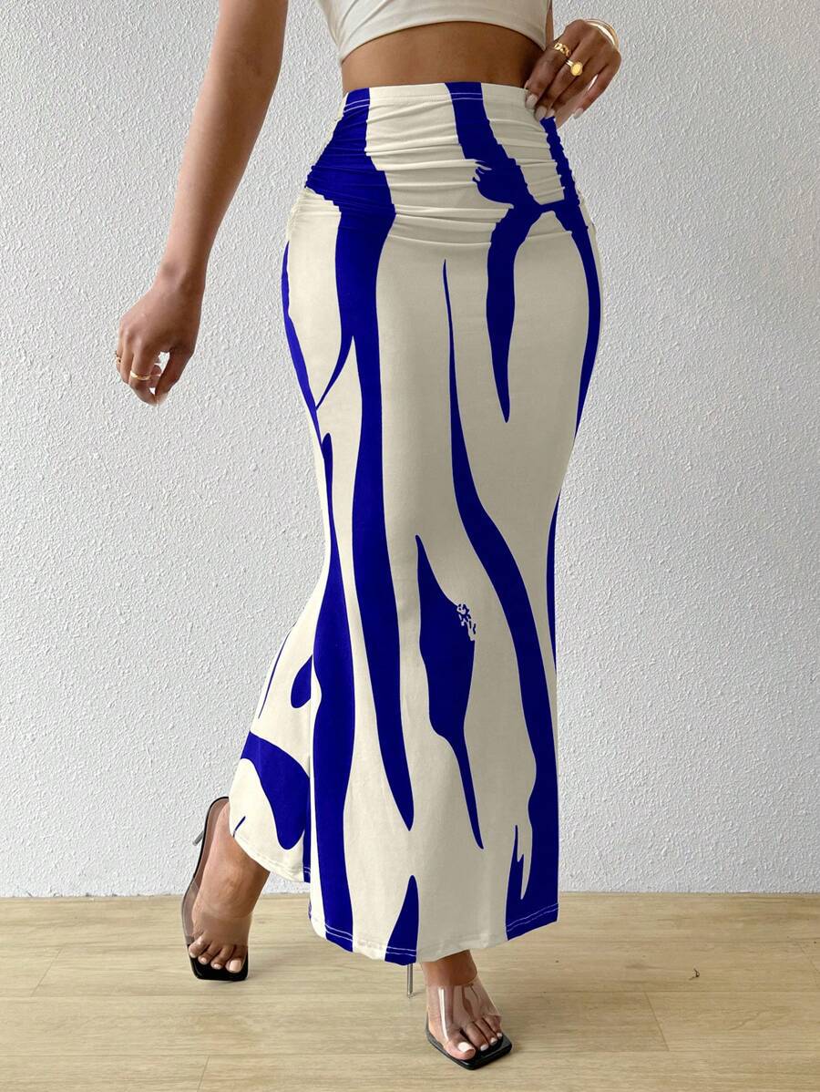 The Mermaid Plissé Knit Skirt