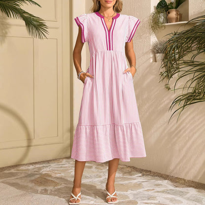 The Florentine Flutter-Sleeve Dress